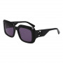 Longchamp LO753S5120001 gafas de sol de mujer, cuadradas, montura de acetato negra, lentes grises, 51/20/140 mm