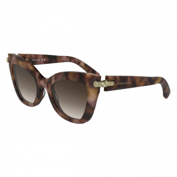 Longchamp LO775S-690 gafas de sol de mujer, montura havana, lentes degradadas marrones, 50mm