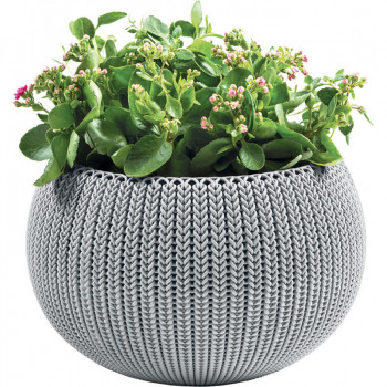 KETER maceta Cozy M con set colgante gris claro