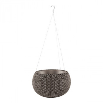 KETER maceta Cozy S con set colgante marrón