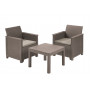 KETER conjunto de muebles de jardín Elodie conjunto de balcón con mesa Classic beige