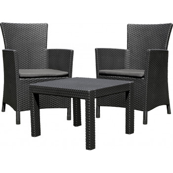 KETER conjunto de muebles de jardín Rosario conjunto de balcón gris
