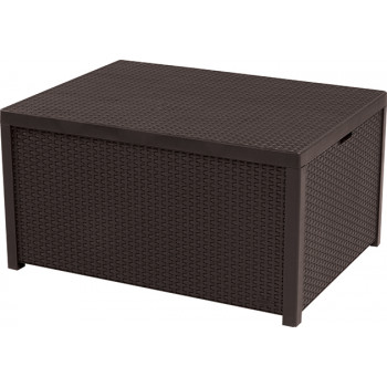 KETER mesa de jardín/caja de almacenamiento Arica marrón