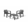 KETER conjunto de muebles de jardín Emily conjunto de balcón gris