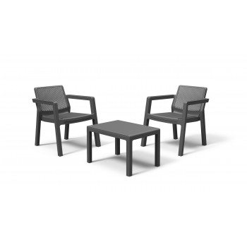 KETER conjunto de muebles de jardín Emily conjunto de balcón gris