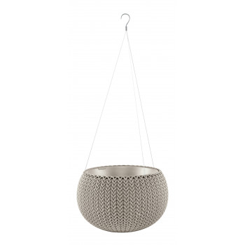 KETER maceta Cozy S con set de suspensión beige