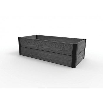 KETER borde para parterre rectangular Maple Trough 106x52x32cm gris