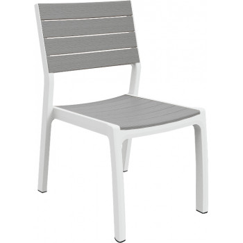 KETER Silla de jardín Harmony blanco/gris claro