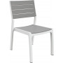 KETER Silla de jardín Harmony blanco/gris claro