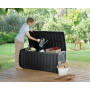 KETER Caja de almacenamiento de jardín / banco Glenwood Storage Box 390 L – gris