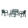 KETER conjunto de muebles de jardín Emily patio set con cojines gris/gris claro