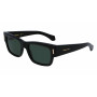 Ferragamo hombre SF2011S-001 gafas de sol rectangulares, montura negra, cristales grises, 53mm