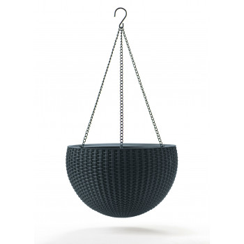KETER Maceta Esfera Colgante Jardinera gris