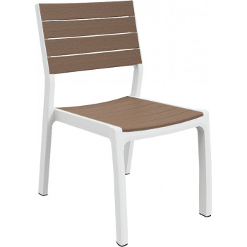 KETER Silla de jardín Harmony blanco/beige