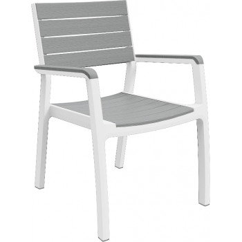 KETER Sillón Harmony blanco/gris claro