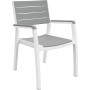 KETER Sillón Harmony blanco/gris claro