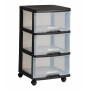 CURVER sistema de 3 cajones 20L sistema de cajones 37x39x61cm negro/transparente