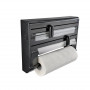 Soporte de pared para rollo de cocina, film transparente y papel de aluminio Parat, negro LEIFHEIT