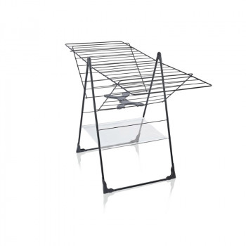 LEIFHEIT Classic 250 Flex Black Tendedero plegable, 25 m, negro