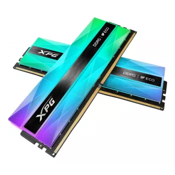DIMM 32 GB DDR5-6400 (2x 16 GB) Dual-Kit, memoria RAM plateada, AX5U6400C3216G-DCLANRSG, Lancer Neon RGB, INTEL XMP, AMD EXPO