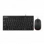 Perixx PERIDUO-212 DE, conjunto de teclado y ratón Mini-USB, Negro