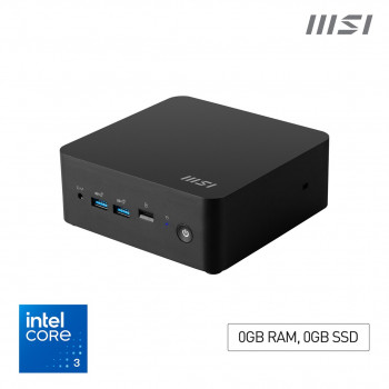 MSI Cubi NUC 1MG-014BEU barebone, Core 3 100U, Wi-Fi 6E, sin RAM/disco/SO
