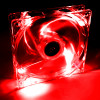 Akyga AW-12A-BR ventilador de carcasa de 120 mm, 4 LED rojos, Molex / 3-Pin